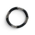 Bracelet népalais #63 (noir, dark silver et silver)