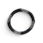 Bracelet népalais #63 (noir, dark silver et silver)