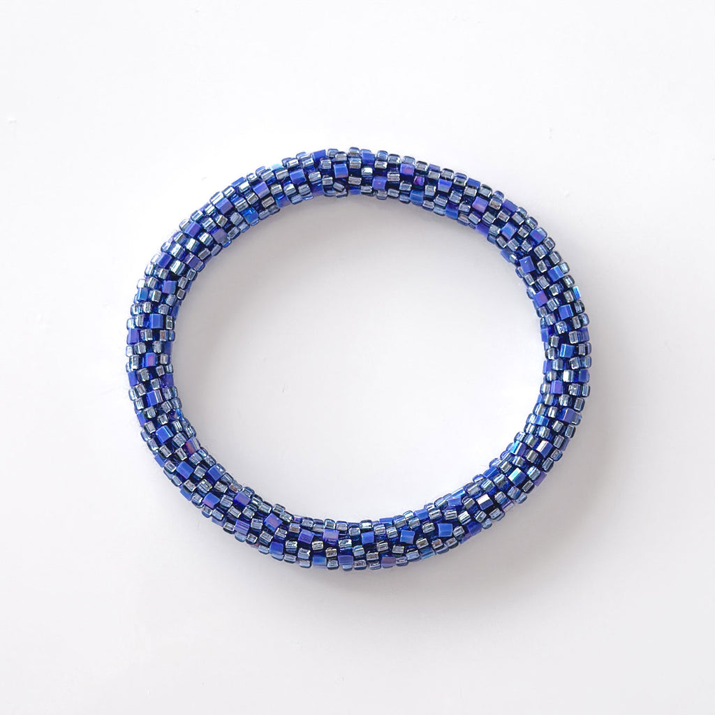 Bracelet népalais #66 (bleu violet)