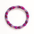 Bracelet népalais #82 (rose et violet)
