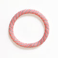Bracelet népalais #84 (rose et argenté)