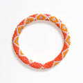Bracelet népalais #89 (orange et blanc)