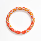 Bracelet népalais #89 (orange et blanc)