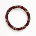 Bracelet népalais #91 (marron et champagne)