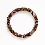 Bracelet népalais #92 (marron et champagne)