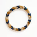 Bracelet népalais #94 (bleu et doré)
