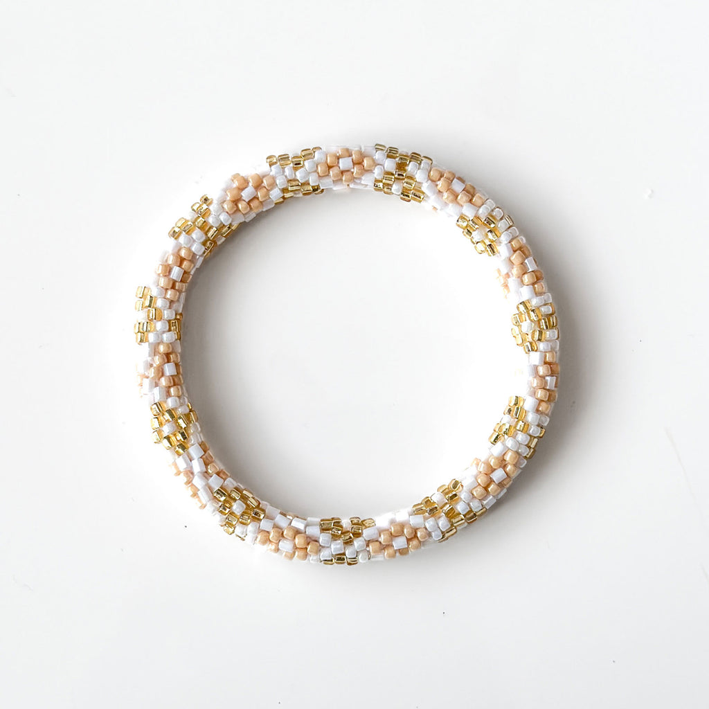 Bracelet népalais #42 (miel et doré)