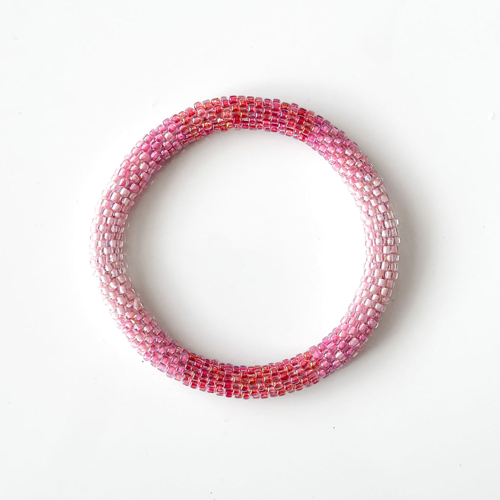 Bracelet népalais #45 (dégradé de rose)