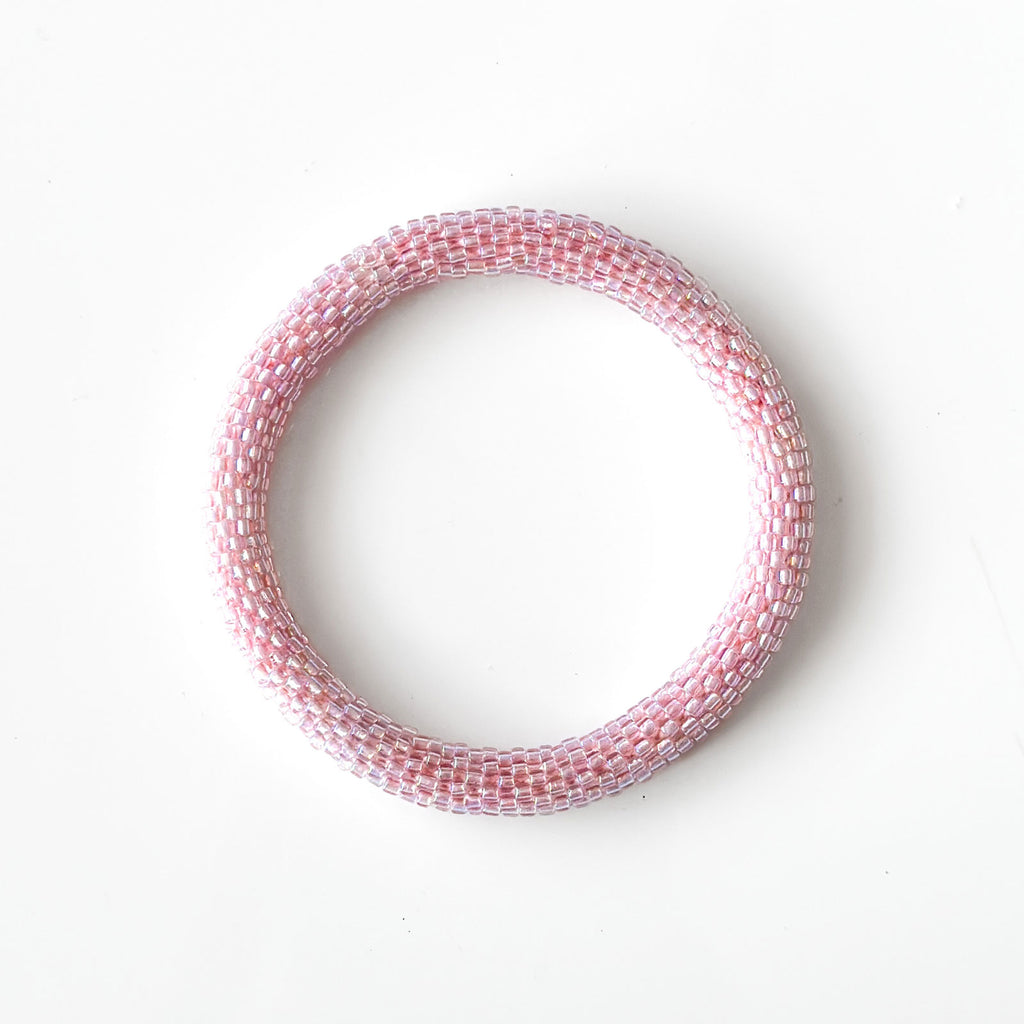 Bracelet népalais #46 (rose pastel)