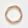 Bracelet népalais #39(doré et blanc)