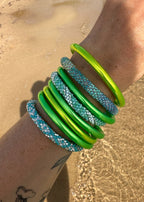 Bracelet népalais #51 (bleu et vert)