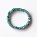 Bracelet népalais #25 (turquoise argenté)