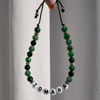 Bracelet Little Words for men - vert émeraude (à personnaliser)
