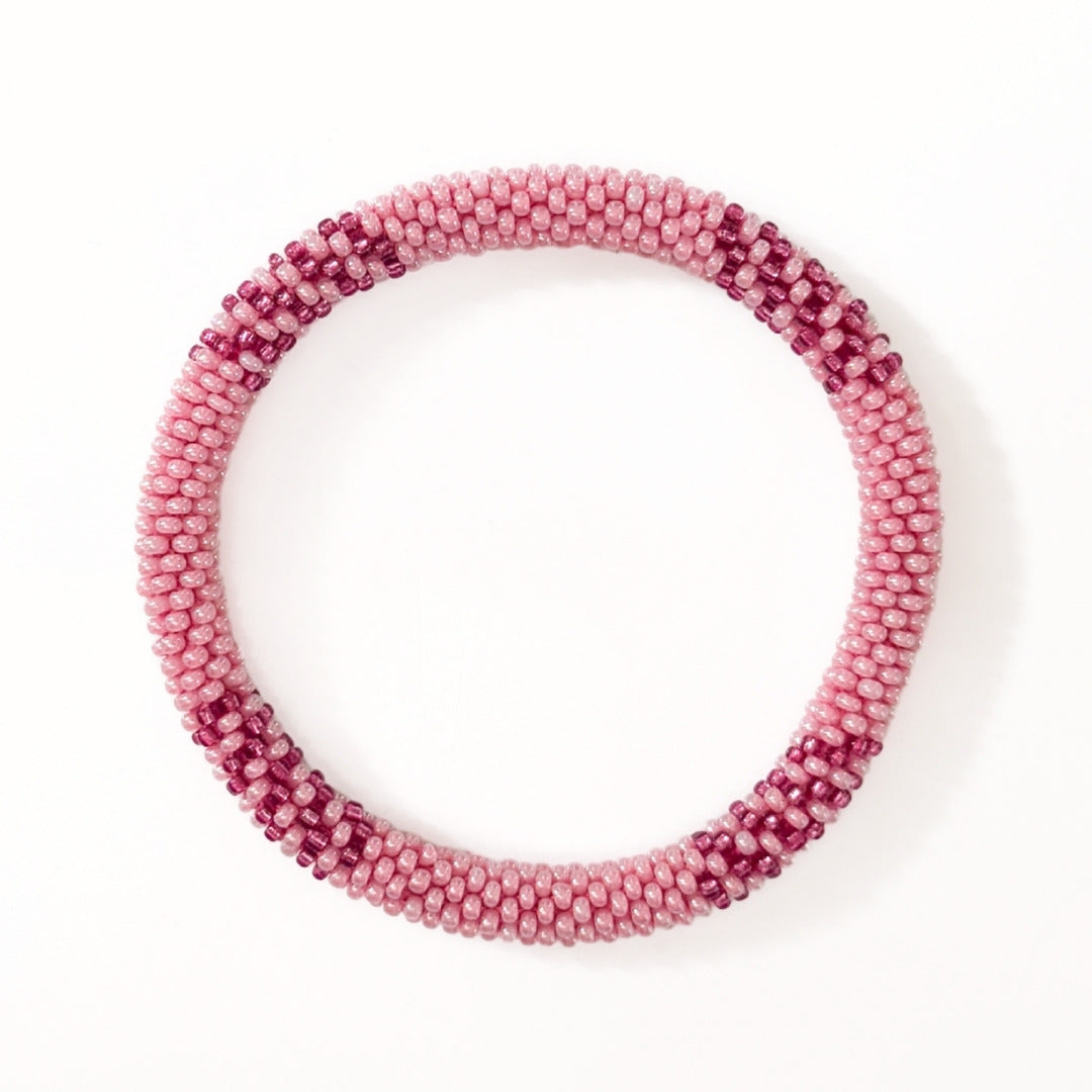 Bracelet népalais #109 rose