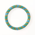 Bracelet népalais #113 vert, bleu et doré
