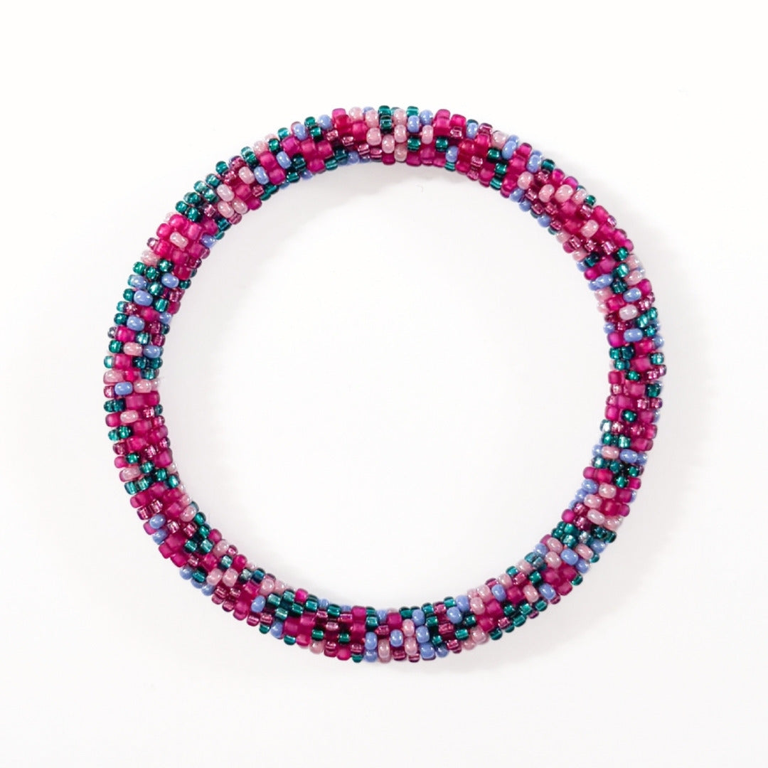 Bracelet népalais #114 rose et vert