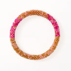 Bracelet népalais #116 rose et doré