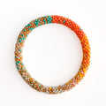Bracelet népalais #118 (orange et doré)