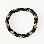 Bracelet népalais #11 (noir, argent et doré)