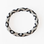 Bracelet népalais #12 (argent, noir et blanc)