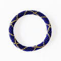 Bracelet népalais #14 (bleu nuit et doré)
