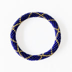 Bracelet népalais #14 (bleu nuit et doré)