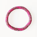 Bracelet népalais #15 (rose et argent)