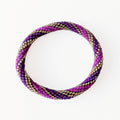 Bracelet népalais #17 (violet et doré)