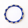 Bracelet népalais #20 (bleu et argenté)