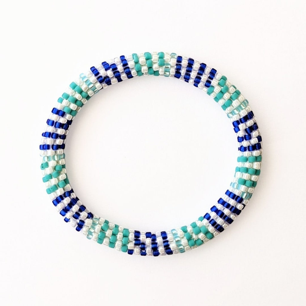 Bracelet népalais #24 (bleu et vert eau)