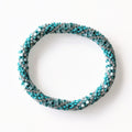 Bracelet népalais #25 (turquoise argenté)