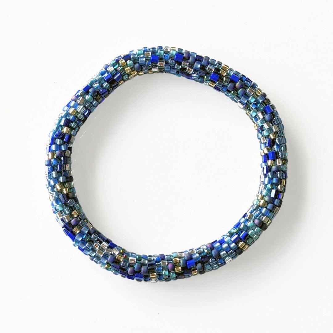 Bracelet népalais #27 (bleu denim)