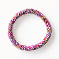 Bracelet népalais #32 (confettis rose violet)
