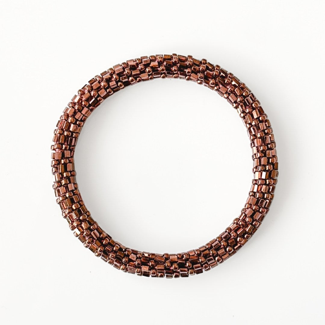Bracelet népalais #41 (marron glacé)