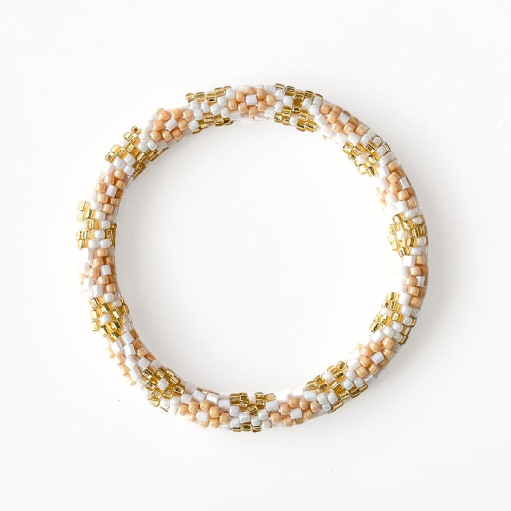 Bracelet népalais #42 (miel et doré)