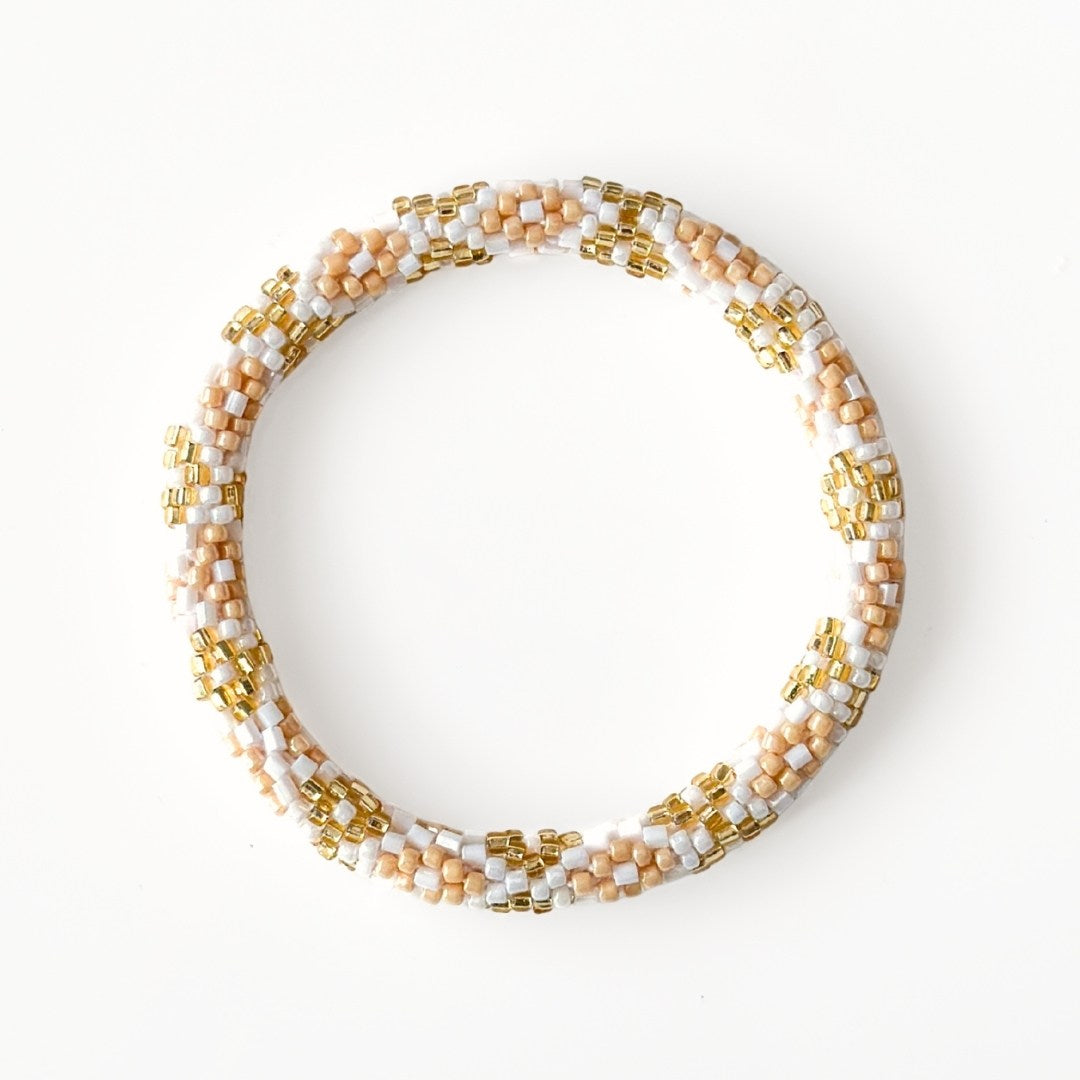Bracelet népalais #42 (miel et doré)