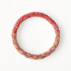 Bracelet népalais #44 (rose corail et doré)
