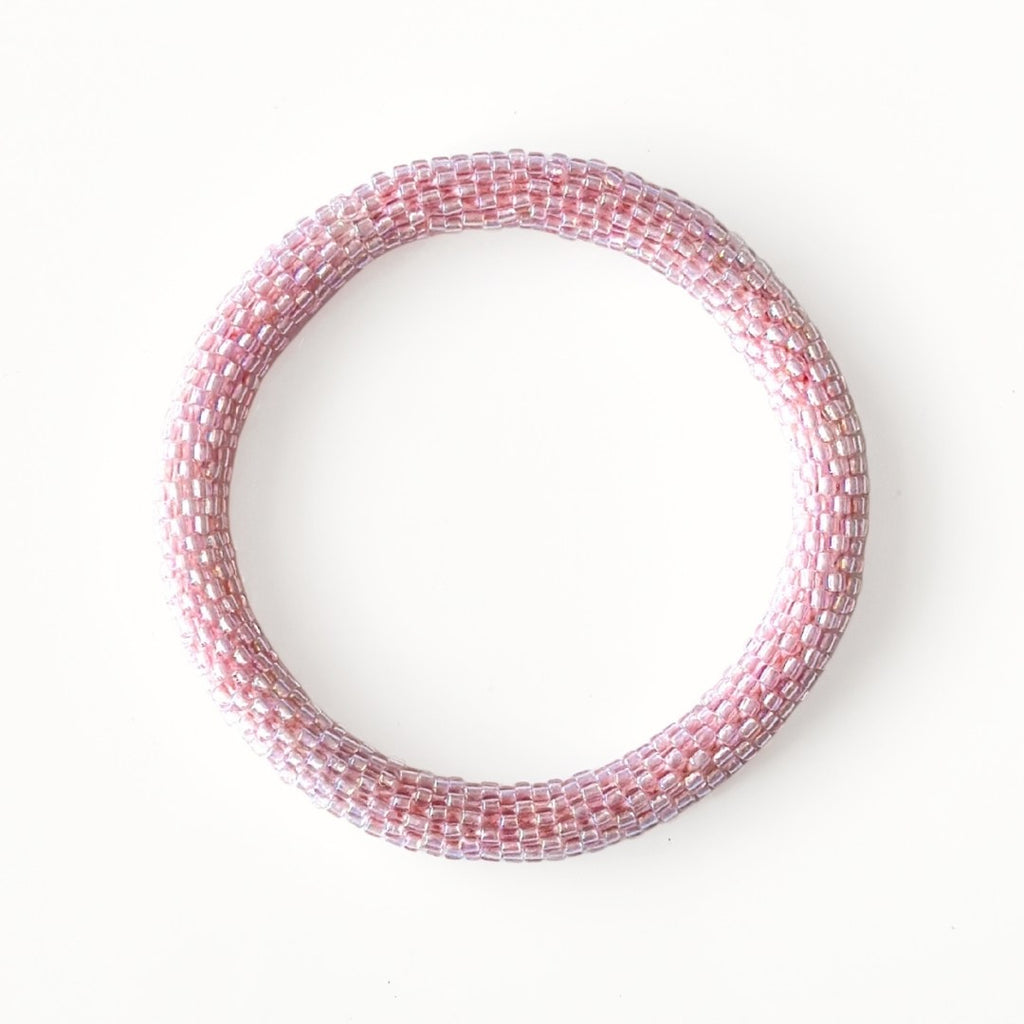 Bracelet népalais #46 (rose pastel)