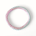 Bracelet népalais #49 (rose et bleu pastel)