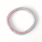 Bracelet népalais #49 (rose et bleu pastel)
