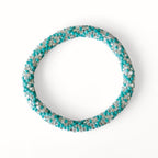 Bracelet népalais #53 (vert et argent)