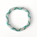 Bracelet népalais #55 (argent et vert)