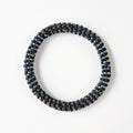 Bracelet népalais #58 (noir et irisé bleu)