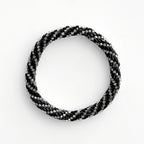 Bracelet népalais #59 (argent et noir)