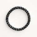 Bracelet népalais #60 (gris foncé et argent)