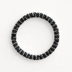 Bracelet népalais #60 (gris foncé et argent)