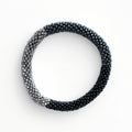 Bracelet népalais #62 (noir, dark silver et silver)