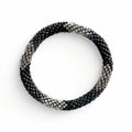 Bracelet népalais #63 (noir, dark silver et silver)