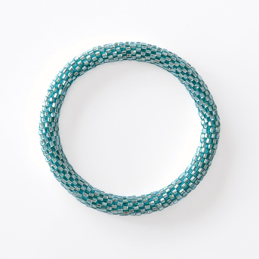 Bracelet népalais #65 (vert-eau)