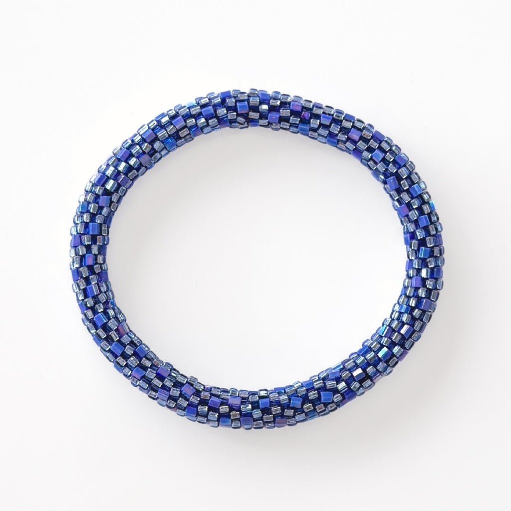 Bracelet népalais #66 (bleu violet)